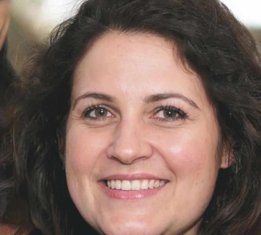 Former student Vera Lindström working on video project